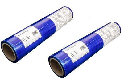 Handelskönig Schutzfolie blau 100 cm x 100 m, selbsthaftende PE-Folie 50 my | Fensterschutzfolie Wasser- & UV-beständig, Oberfächenschutzfolie für Innen- und Außen, rückstandsfrei abziehbar, 2 Rollen