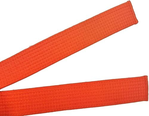 Pandiui23 Cintura Professionale per Taekwondo Karate Judo Doppio Avvolgimento Arti Marziali Striscia Cintura Sportiva (1, Arancione, 2.8M)