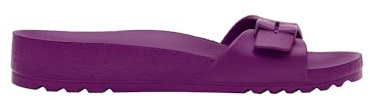 Scholl Bahia Ciabatta Donna Leggera e Flessibile, Plantare Anatomico Bioprint con Effetto Sabbia Antiscivolo, Fibbia Regolabile, Asciugatura Rapida per Piscina, Spa e Palestra