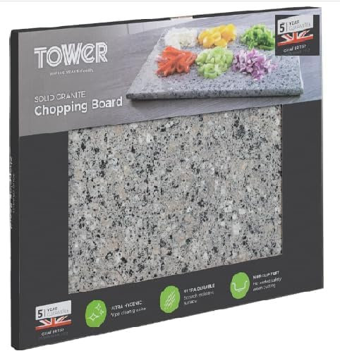 New Gorgeous Solid Granite Chopping Board - Light, Reduces Cross Contamination Protect Your Kitchen Worktops and Adds Some Style