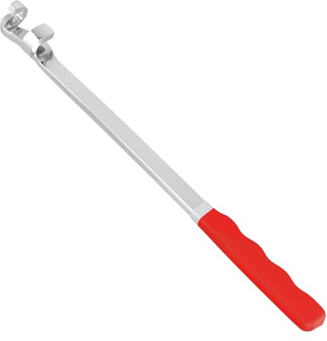 SINJEUN 385 mm Wrench Extender, Spanner Extender Offset Extension Wrench with Red Handle and Silver Body for Automotive Mechanical Use