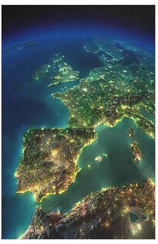 Weltkarte Holzpuzzle 1000 Teile, Knobelspiele Für Erwachsene, Teenager, Puzzles Unmögliche - Kinder Puzzle Zimmer Deko 78×53cm