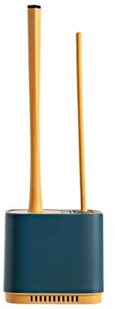 Badezimmer-Toilettenbürste Wandmontierte Toilettenbürste aus Kunststoff, Silikon-Bürstenkopf, Toilettenschüssel-Bürstenhalter-Set, Basis mit Zwei Bürsten, Toilettenbürste Toilettenbürstenhalter