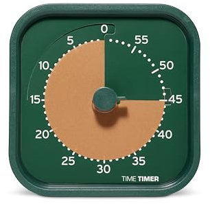 TIME TIMER MOD Home – Metallic Series – Individuelle Größe, 60 Minuten visueller Countdown-Timer für ADHS, Erwachsene, Studenten und Pomodoro mit leisem Betrieb (Metallic Forest)