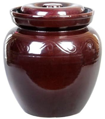 BDMRY Chinese Ceramic Pickle Crock With Lids,Kimchi Containers, Fermentation Jar, Fermentation Jars Ceramic Pots, Sealed Fermentation Jars With Lids, Sauerkraut Crock brown-5L
