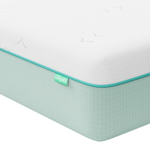Uliyati Double Mattresses with Gel & Bamboo Charcoal Foam, Double Memory Foam Mattress, Cool Sleep & Odor-Eliminating - Medium, 135x190x20CM