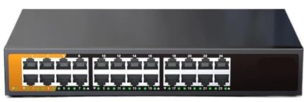 Commutateur Ethernet Gigabit 24 Ports Non Administrable Plug and Play(Switch with EU Plug)
