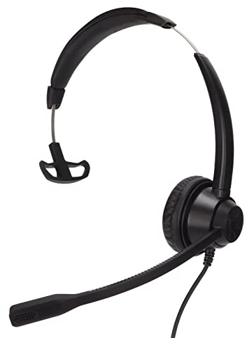 BONKZEBU Auriculares Telefónicos con Cable Auriculares Comerciales RJ9 con Micrófono Cancelación de Ruido para Servicio Al Cliente de Línea Fija Negro