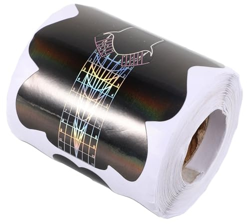 Lurrose Moldes de Papel para Uñas 200piezas Plantillas Autoadhesivas para Extensión de Uñas Acrílicas y Gel UV Herramienta Guía Profesional para Manicura Formas para Esmaltes