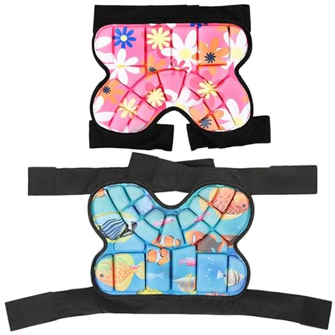 TEHAUX 2 Pièces Pantalon de Patin à roulettes Protections de Hanches pour Patinage pour Garçon et Filles, Mousse, Respirant, Taille Ajustable, pour Roller et Patinage Glacé