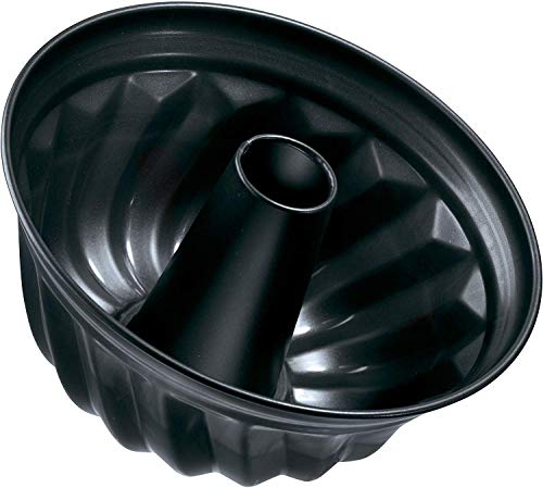 Zenker Stampo per Ciambella Budino Ø25x11 cm, in Acciaio Carbon Steel rivestito in antiaderente Teflon Classic Temp Max 230°C Linea Black Metallic