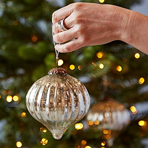 Fair Trade Weihnachtsbaumkugeln aus Glas - große - Zwei