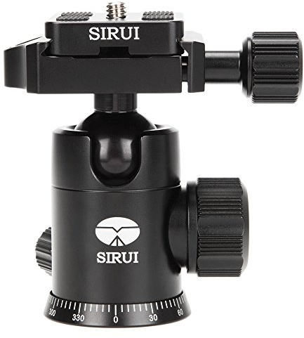 SIRUI E-10 Aluminium Kugelkopf (29 mm, max. Belastbarkeit 8 kg) inkl. TY-50E Wechselplatte schwarz