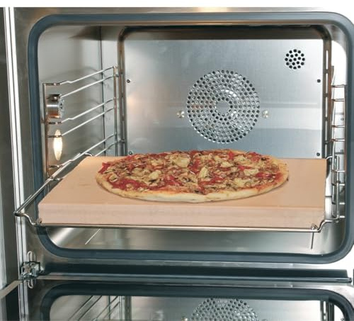 Europart 10021639 Pizzastein Brotbackstein Schamottstein lebensmittelecht 400x300x30mm universell einsetzbar Backofen Ofen Herd Grill für Pizza Brot Flammkuchen