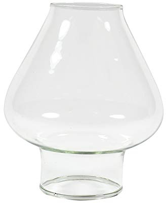 DELITE Glaszylinder TULPE transparent, unterer Aussendurchmesser 30 mm, Höhe 68 mm, Bauchdurchmesser 60 mm, für Öllampe Elbe 1 und andere Petroleumlampen