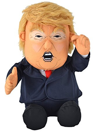 Pull My Finger Farting Donald Trump Plush Figure Doll -With Animated Hair-10.5 Inches Tall