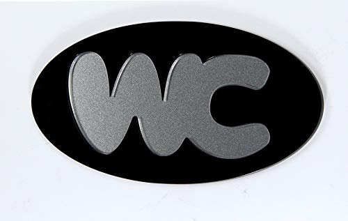 Produktbild WC-Schild Türschild Toilettenschild Acryl - in verschiedenen Farbkombinationen erhältlich - Made in Germany (Schwarz, Anthrazit)