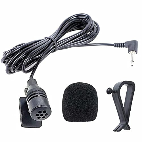 NewTH mikrofon 3,5 mm handsfree-mikrofon för fordon huvudenhet DVD GPS Bluetooth Audio Radio Stereo, Plug and Play, 9,85 FT
