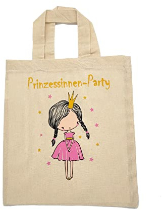 clothinx Lustige Kindergeburtstag Mitgebsel Tasche Beutel im Set mit Geburtstag Motto Prinzessin 10er Pack