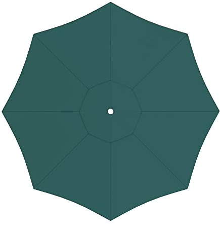 paramondo Sonnenschirm Bespannung für paramadera Holz-Sonnenschirm, ∅ 3 m, Wasserabweisend, mit Schirmbelüftung, Waschbar, Rund, Grün