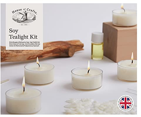 House of Crafts HC720 Soja-Vanille-Duftkerzen, Heimdekoration, Set zum Basteln, einzigartige Geschenkidee für Weihnachten, Geburtstag, Home DIY Craft Kit