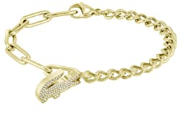 Lacoste Gliederarmband für Damen Kollektion CROCODILE in Gelbgold mit einem Krokodil-förmigen Charm - 2040147