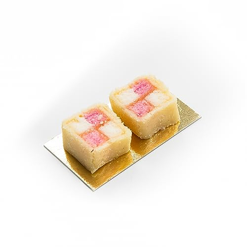 CANAPE KING Mini Cake Board - Eco Friendly Double Sided Mini Foil Card Dessert Cupcakes Mousse Rectangle Display Cake Base Card Board - For Party Dinner Catering Wedding (50, Rectangle (5 x 12cm))