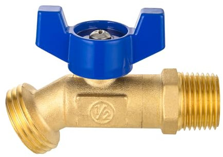 EFIELD 1/4-Turn Outdoor Spigot, Sillcock Hose Bibb Valve 1/2 Male NPT Inlet ×3/4 Male GHT Threaded Garden Hose Outlet/Connector,(SILLCOCK045)