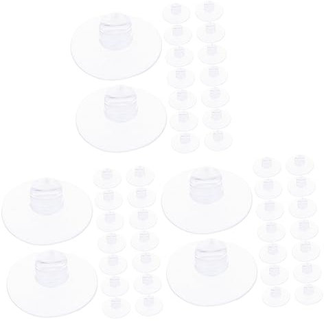 Cabilock 60pcs Suction Cable Clips for Fairy Lights Wire Fixing Clips for Kitchen Bathroom Shower Cord Holder Home Supply