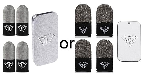 2 Paar Mobile Gaming Finger Sleeves Finger Cover Anti-Schweiß Atmungsaktiv Finger Sleeve mit Metall Lagerung Fall Atmungsaktive Fingerabdeckung
