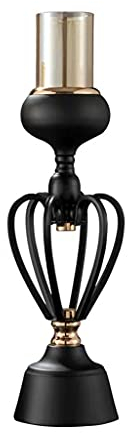 HEXEH Kerzenhalterhalter Eisen Kerzenhalter Stand Modern Minimalistische Esstisch Kerzenhalter Licht Luxus Wohnzimmer Wohnzimmer Schlafzimmer Glas Kerzenhalter Kandelaber (Size : M)