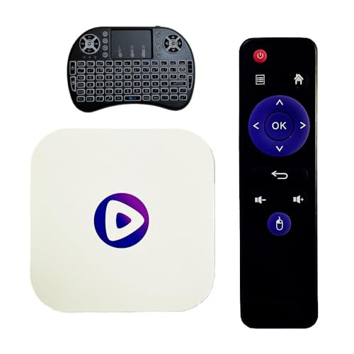 SHYSKY Android 13, H96 Max M1 Android TV Box RK3528 4G 64G 2.4/5G WiFi BT4.0 Support 4K 60fps H.265 HDR10+ Set Top Box mit i8 Keyboard