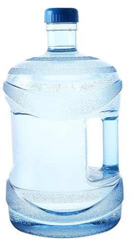 Botella de dispensador de agua Contenedor de servicio pesado con mango de 5 litros y tapa de alimentos PC sellado tanque transparente para tormenta de ho