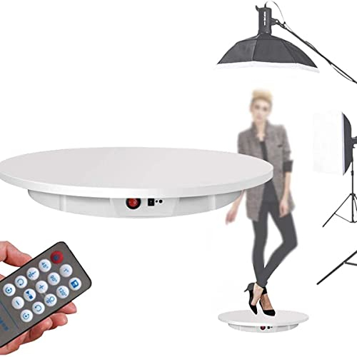 42 cm, maximale Belastung 40 kg, 360 Grad elektrisch drehbarer Drehteller für Telefone/Schmuck/Modell/Souvenir/Sammlerstück/Produkte/Fotografie, weiß