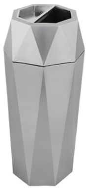 GLigeT Cubo de Basura Cenicero cubo Cenicero Vertical bote de basura en forma de diamante ascensor entrada vestíbulo Hotel bote de basura comercial cubo basura reciclaje exterior(Color:C-50L)
