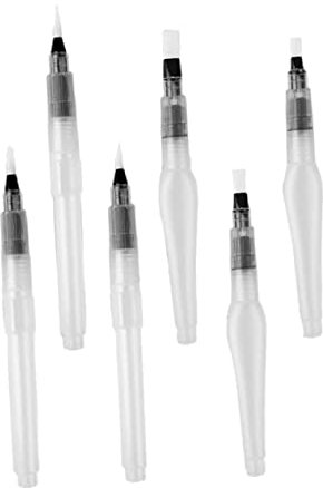 GLSTOY 6stücke Wasserpinselstifte Tragbare Marker Aquarellpinselstifte Kunsttintenstifte Wasserstifte Für Junge Mädchen Diy-kunstprojekte