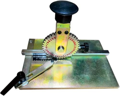 Manuelle Deboss-Metallprägung, Metalletikettenprägung, Druckermarkierungsmaschine für Metall, ABEL Dog Tag Stamping Prägemarkierungsmaschine mit Raddruck 5 mm manuelle Maschine