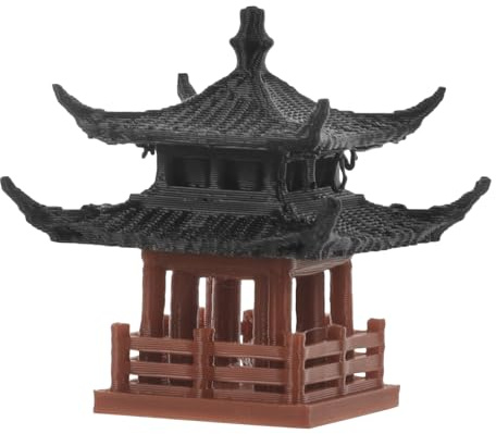 Mipcase Figurine de pavillon miniature - Décoration de jardin - Style chinois - Décoration pour bonsaï - Micro paysage - Accessoires de jardin zen