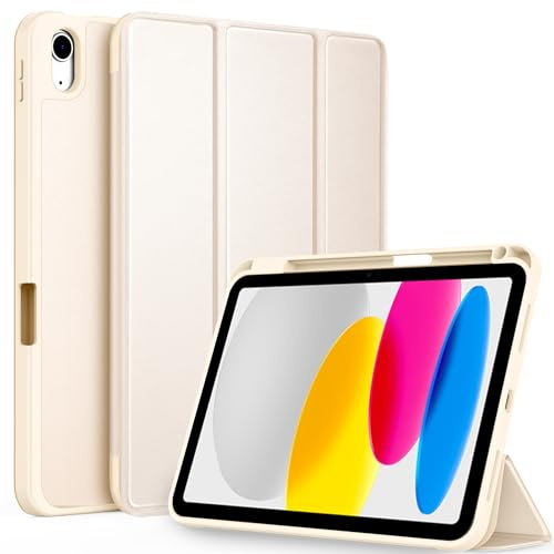 CACOE Hülle für iPad (A16) 11./ 10. Generation 11 mit Stifthalter | Dünn Ständer Schutzhüllen mit Weicher TPU-Rückseite, Auto Sleep/Wake,Polarstern