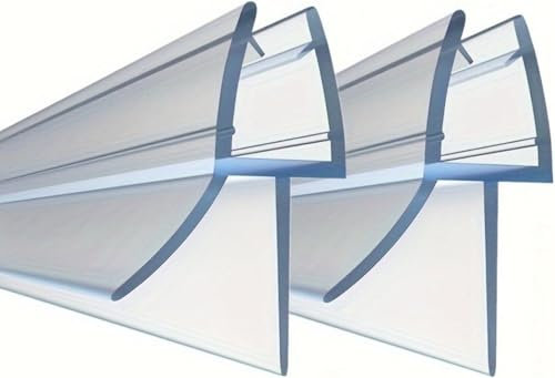 2 guarnizioni per porta della doccia, 70 cm, per porta in vetro, 6-12 mm, trasparenti (10 mm)