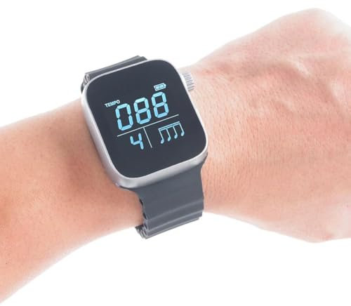 Tragbares vibrierendes Metronom, 40–240 BPM, intelligente Instrumente, Pulsschlagzähler, Uhr für alle Gitarren, Klaviertrommeln, Laufübungen, Metronom, Klaviermetronom, Instrumente und Sport,