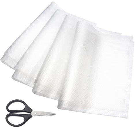 SHENSAIGO 8 PCS Fridge Liners, Waterproof Antibacterial Fridge Mats, Washable Non Slip Refrigerator Mats with Scissor, DIY Cuttable Refrigerator Pad for Cupboard Table Drawer (White 29 x 45 cm)