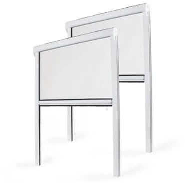 Mosquitera Enrollable Ventana de PVC Ajustable (2, Anch. 1500mm x Alt. 1600mm)