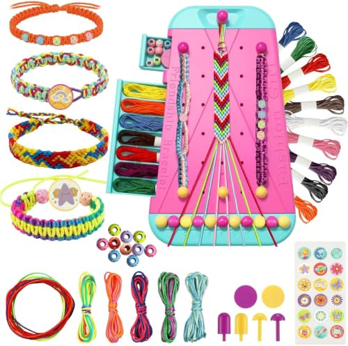 Yebebao Friendship Bracelet Making kit, Gifts for 6 7 8 9 10 11 12 Year Old Girls, Arts and Crafts for Kids Ages 6-12, DIY Toys for Birthday Party Travel Christmas Children's Day