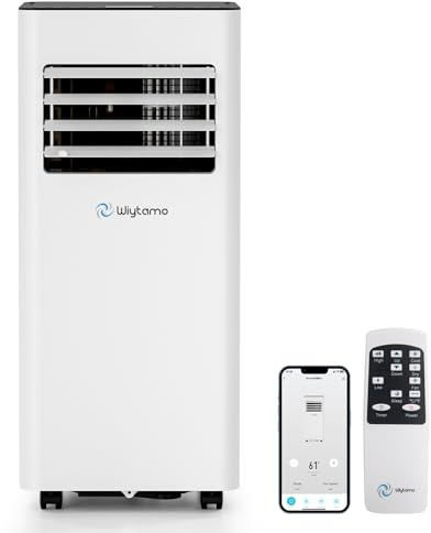 Aire acondicionado portátil de 10,000 BTU con WiFi, aire acondicionado 3 en 1 para habitación y garaje, unidad de aire acondicionado portátil con frío, deshumidificador y ventilador, con control