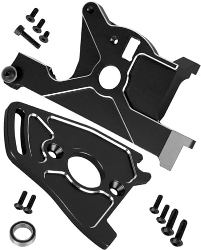 RCYouHott RC Aluminium Bearing Motor Mount/Motor Plate Upgrades Part for 1/10 Slash 4X4 4WD,Rustler/Jato 4X4 VXL,Black(Replaces Part:#7460A #7490)