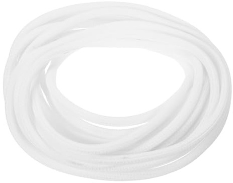 QUARKZMAN Fascetta Divisa per Guaina per Cavi 3/16 25Ft Bianca Guaina Intrecciata Autoavvolgente in Pet Ignifuga Ul94-V2 per Automotive, Gestione Cavi Domestica