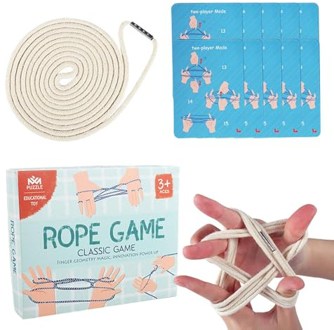 Cat's Cradle String Game - Interactive Puzzle Hand Rope Braid Toy | Cat's Cradle String Game Toy | Educational String Plaything Hand Rope for 3+ Years Old Boys Girls Kids Children Adults