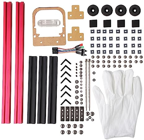 Saluaqui Banco de Pruebas PC ITX Abierto, Caja de Computadora DIY con Marco de Aluminio 20×20 mm, Compatible con Fuente ATX y Placas Base -ITX, Color Rojo