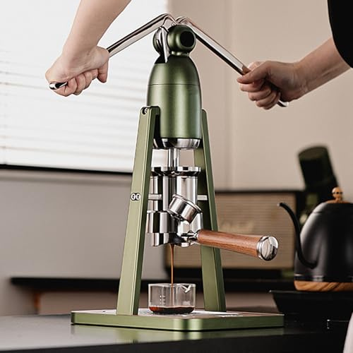 Manual Lever Espresso Machine | Direct Lever Coffee Maker | Portable Hand-Press Espresso Maker with 0-12 Bar Extraction Pressure - for Home & Outdoor Use